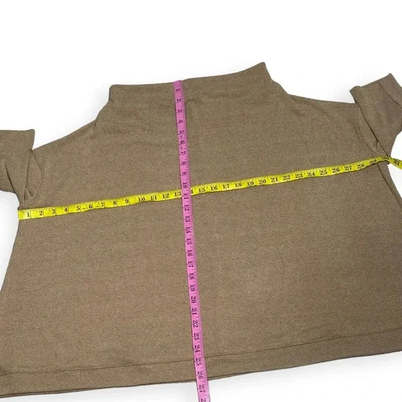 Umgee camel tan slouchy oversized knit pull over size M - Picture 4 of 6